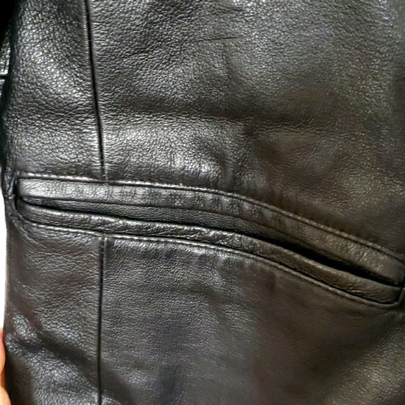 Croft & Barrow Men's Large Black Leather Jacket - Picture 4 of 8